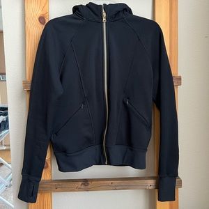 LuLuLemon Fleece Gold Zip down Hoodie Size 8